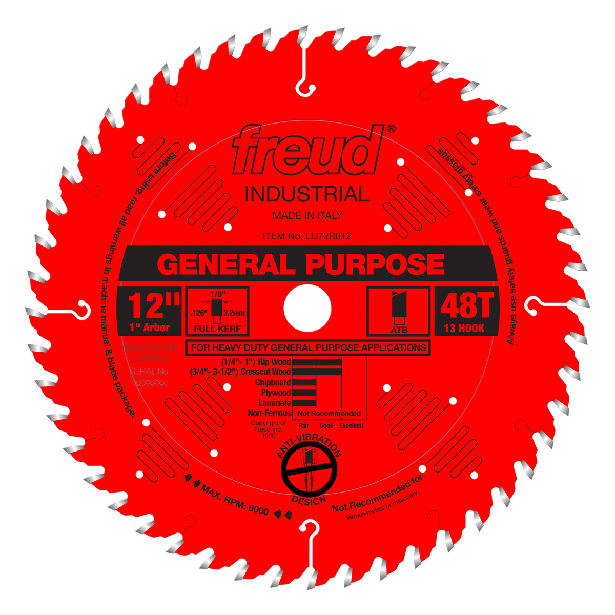 Freud LU72R012 12" General Purpose Blade