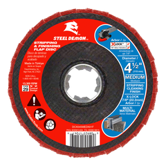 Diablo DCX045MEDX01F Diablo Steel Demon™ 4-1/2" Medium Grit Stripping and Finishing Flap Disc for X-LOCK™ and 7/8" Arbor Angle Grinders