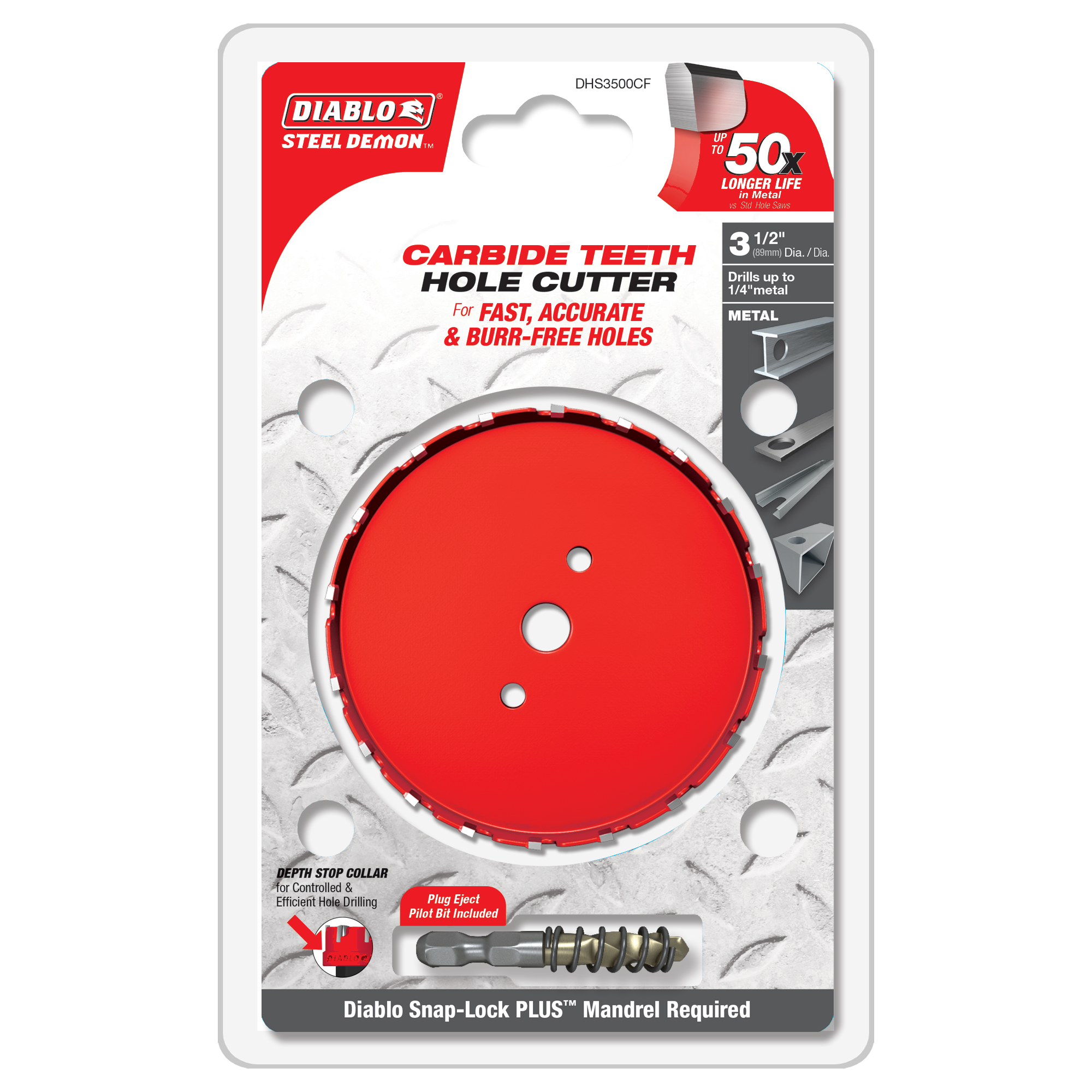 Diablo DHS3500CF 3-1/2" Steel Demon™ Carbide Teeth Hole Cutter