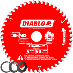 Diablo D053850NMX 5-3/8" x 50-Teeth Saw Blade for Medium Aluminum