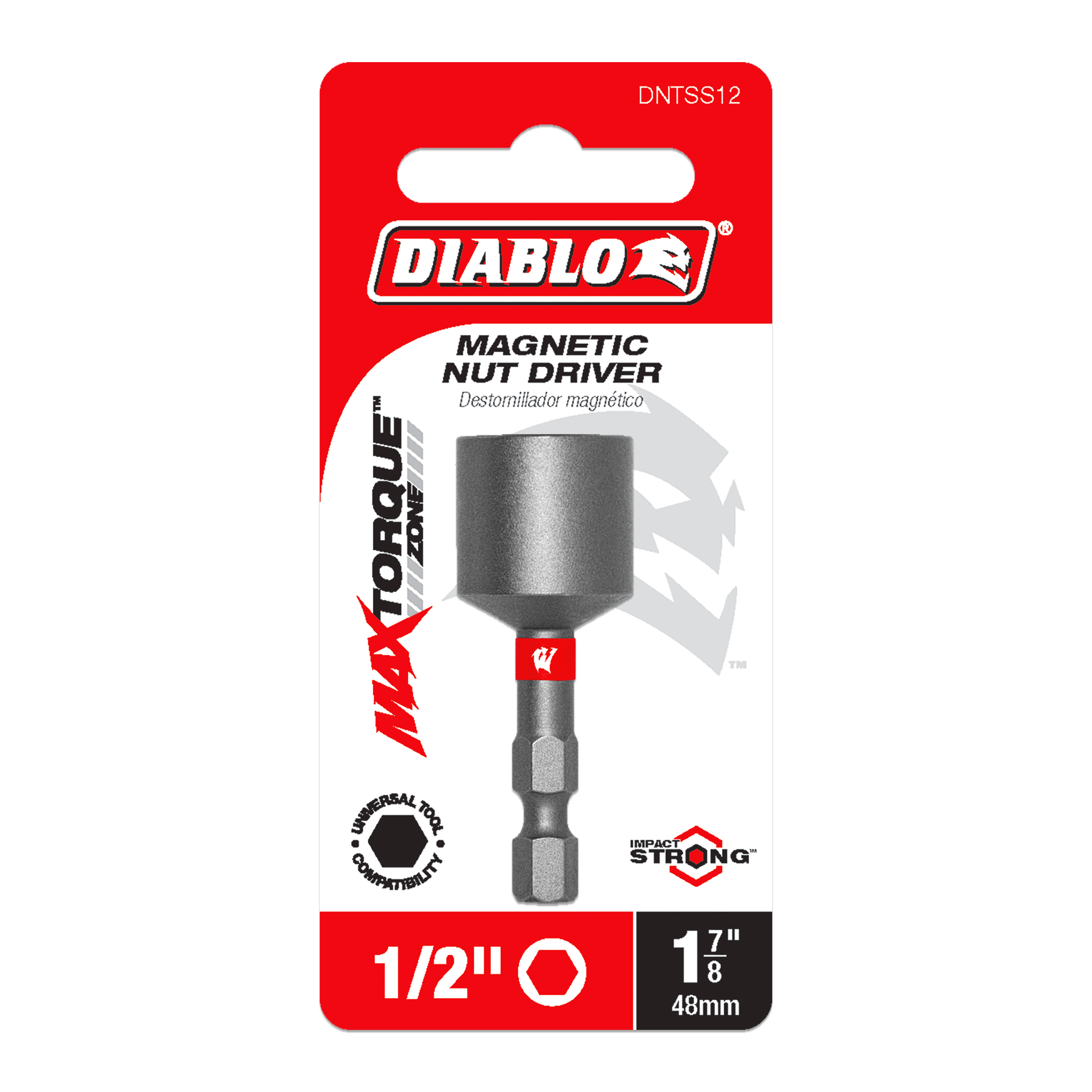 Diablo DNTSL12 1/2" x 2-9/16" Magnetic Nut Driver