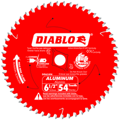 Diablo D0654NA 6-1/2" x 54 Tooth Medium Aluminum Cutting Saw Blade