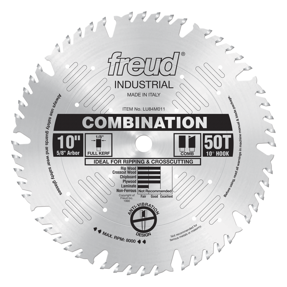 Freud LU84M011 10" Combination Blade