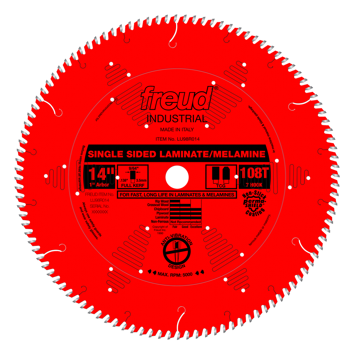 Freud LU98R014 14" Single Sided Laminate/Melamine Blade