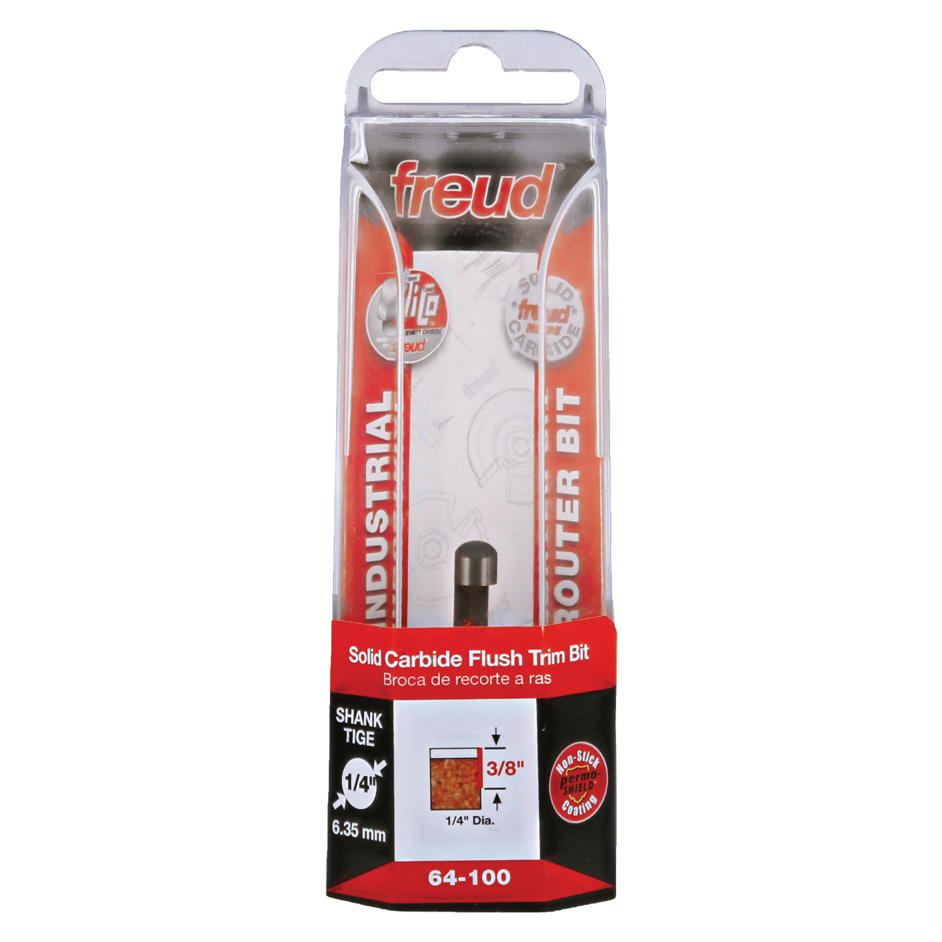 Freud 64-100 1/4" (Dia.) Solid Carbide Flush Trim Bit