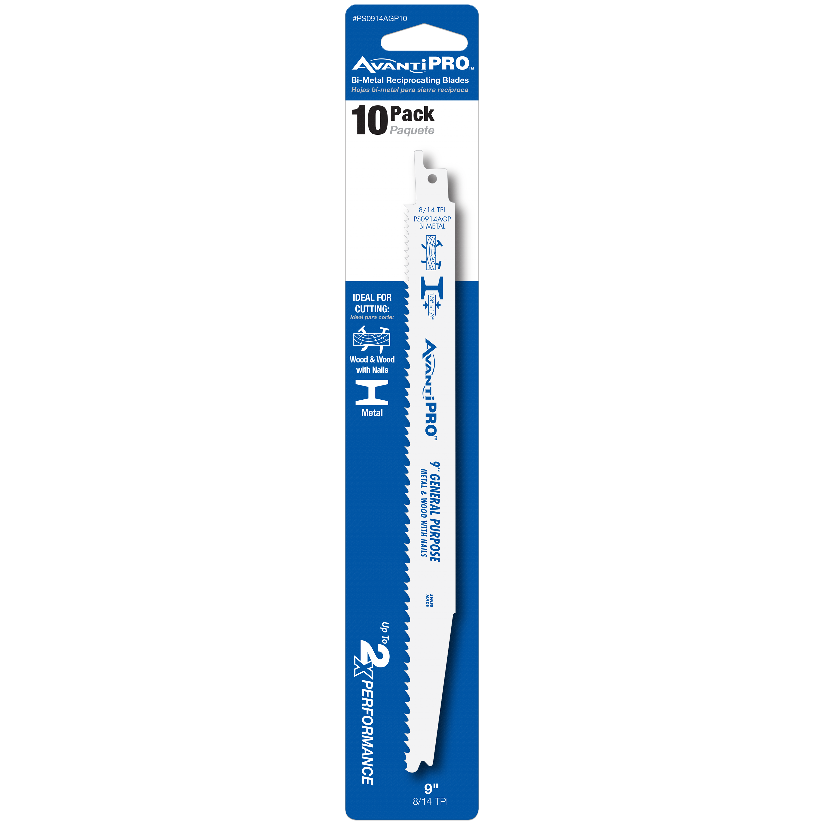 AvantiPRO PS0914AGP10 AvantiPro 9" 8/14 TPI BM Recip Blade (10-Pack)