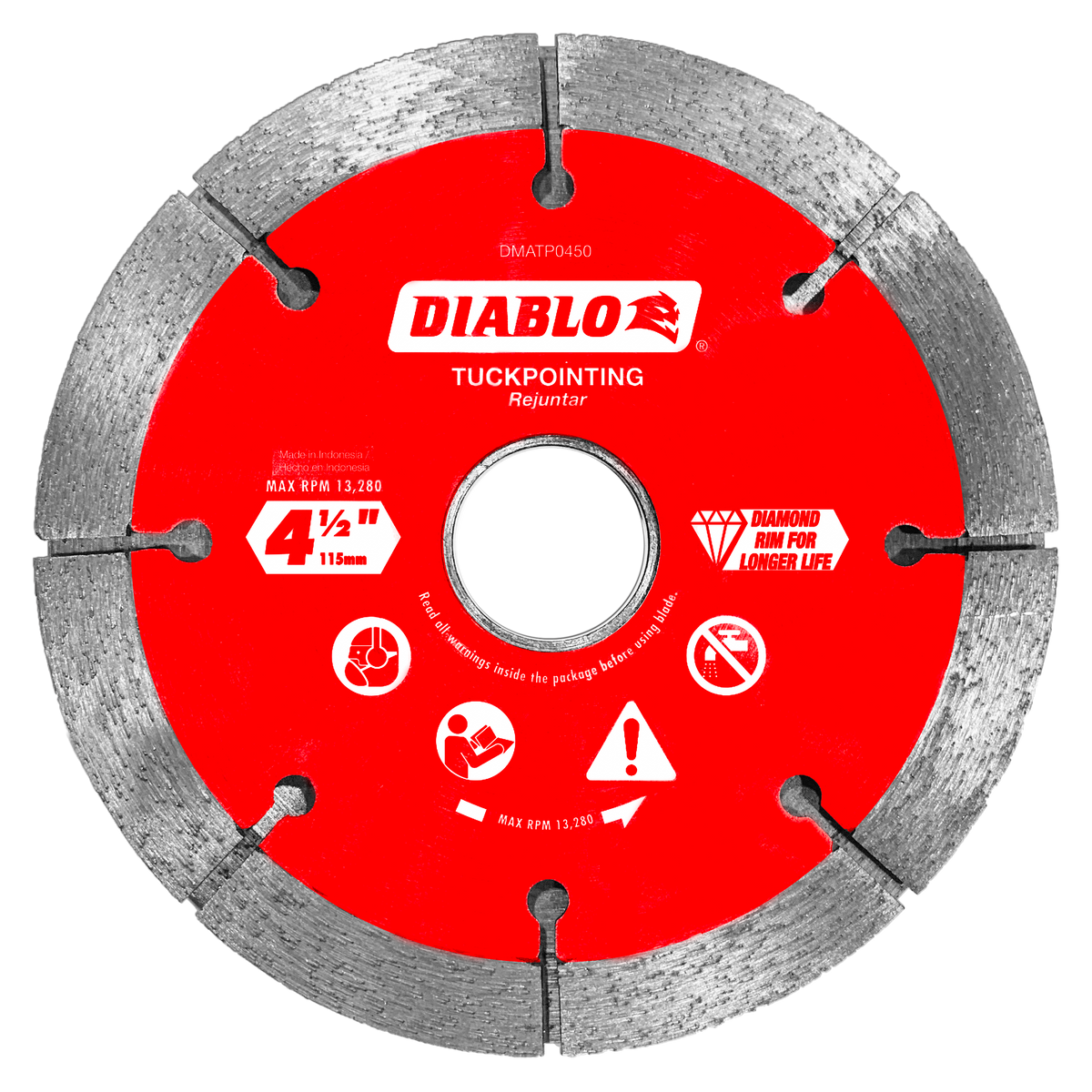 Diablo DMATP0450 4-1/2" Diamond Rim Tuck Point Masonry Disc