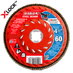 Diablo DCX045060X03F 4-1/2" 60-Grit X-LOCK Steel Demon™ Flap Discs for Metal (3-Pack)