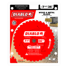 Diablo D0736GPX 7-1/4" x 36 Tooth Wood & Metal Carbide Saw Blade