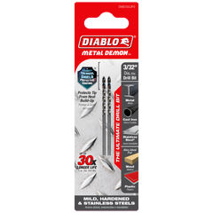 Diablo DMD332JP2 3/32" Metal Demon™ Drill Bits for Mild, Hardened and Stainless Steels (2-Pack)