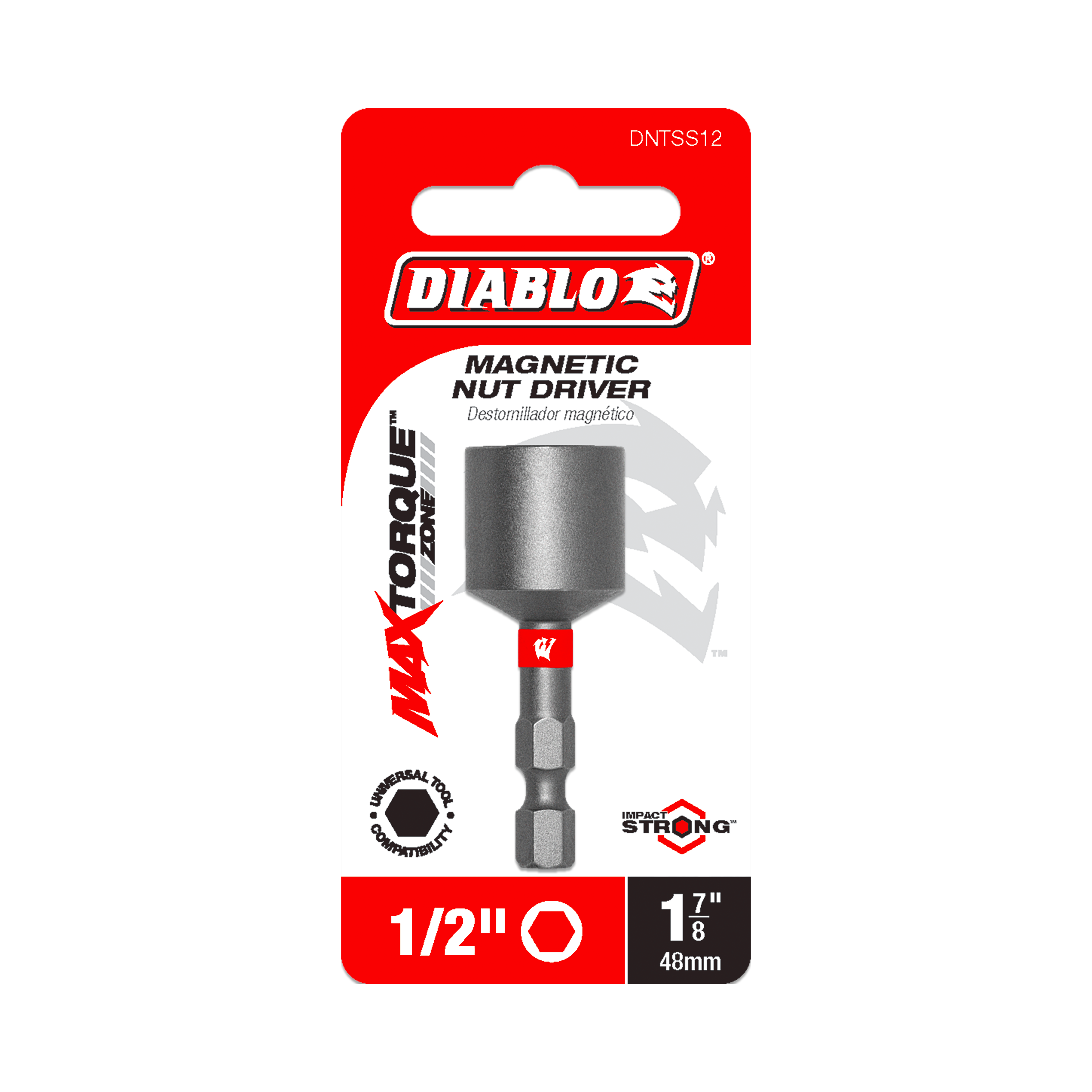 Diablo DNTSS12 1/2" x 1-7/8" Magnetic Nut Driver