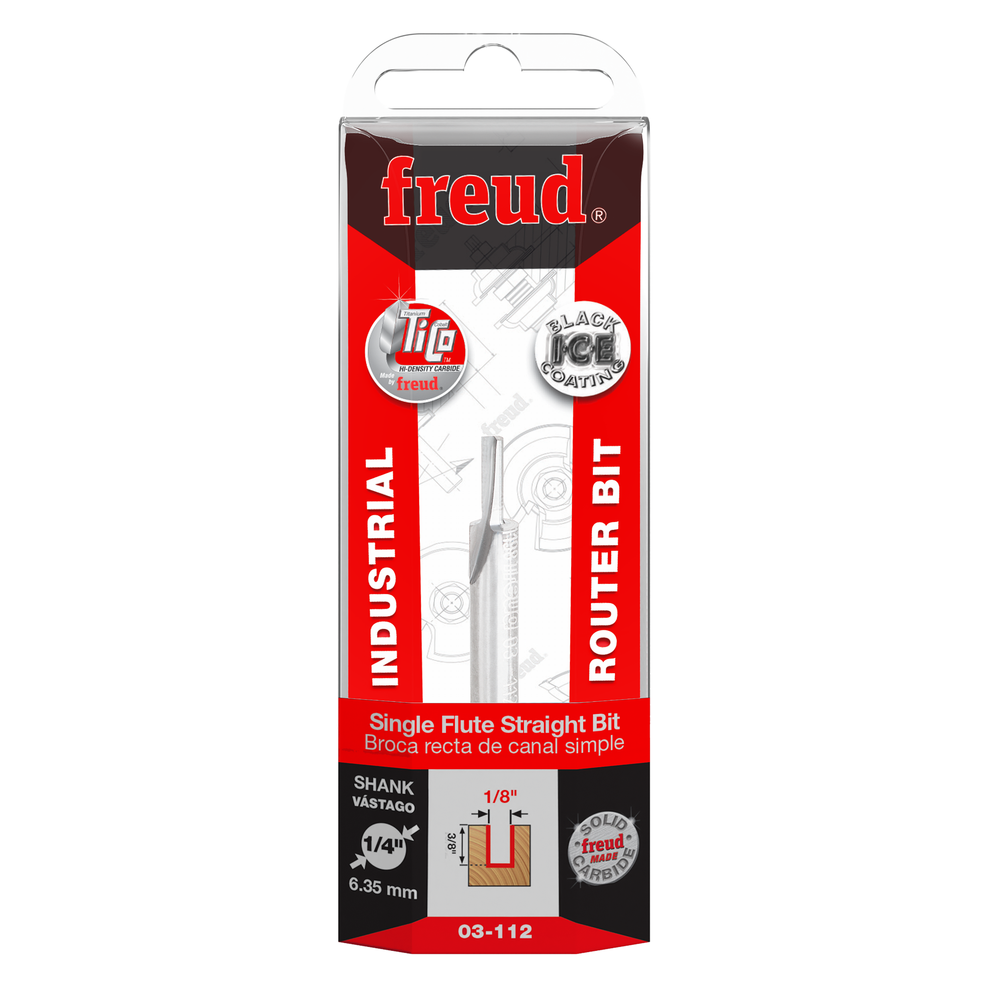 1/8" (Dia.) Single Flute Straight Bit