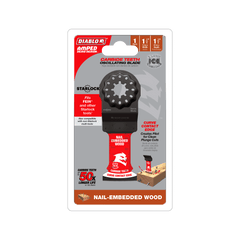 Diablo DOS125CW 1-1/4" AMPED™ Demo Demon™ Starlock Carbide Teeth Oscillating Blade for Nail-Embedded Wood