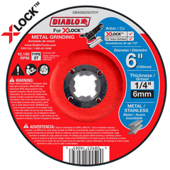 Diablo DBX060250701F 6" Type 27 Metal Grinding Disc for X-Lock and All Grinders