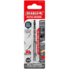 Diablo DMD316JP1 3/16" Metal Demon™ Drill Bit for Mild, Hardened and Stainless Steels