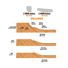 CMT 694.013.31 PROFESSIONAL RAISED PANEL CUTTER HEADS D=7-13/64’’  B=1-1/4”