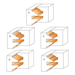 CMT 694.015.31 PROFILE & COUNTER PROFILE CUTTER HEAD SETS D=5-13/64’’  B=1-1/4”