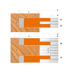 CMT 694.021.31 2-PIECE ADJUSTABLE GROOVING SETS D=5-29/32’’  B=1-1/4”