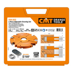 CMT 694.021.31 2-PIECE ADJUSTABLE GROOVING SETS D=5-29/32’’  B=1-1/4”