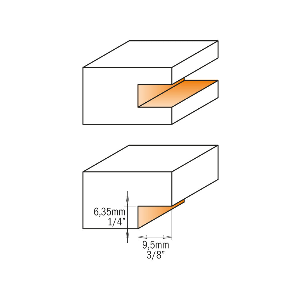 CMT 822.023.11B FLOORING ROUTER BITS  D=1-1/4”x1/4”  S=1/4”