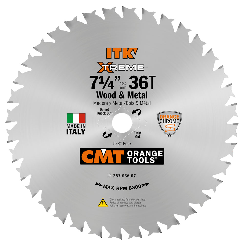 CMT 257.036.07 WOOD & METAL 7-1/4”x0.067”/0.049”x5/8”<>  T=36 MATB