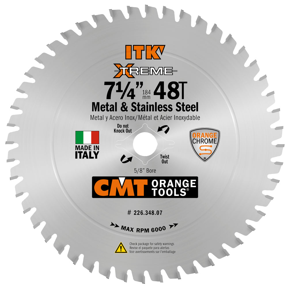 CMT 226.348.07 METAL & STAINLESS STEEL 7-1/4”x0.080”/0.065”x5/8”  T=48 FWF