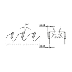CMT 251.040.08 GENERAL PURPOSE 8-8-1/4’’x0.094”/0.063”x5/8’’<>  T=40 ATB