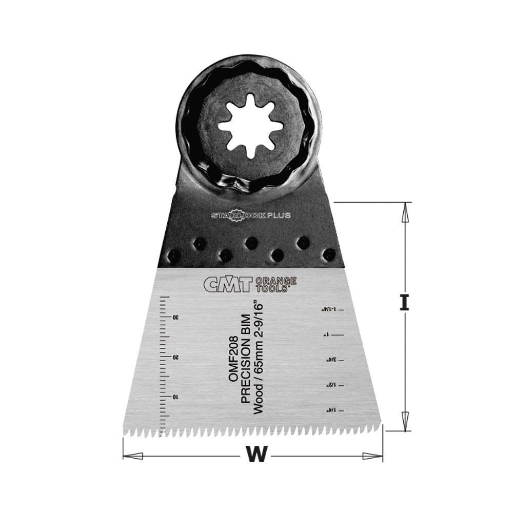 CMT OMF208-X50 2-9/16” PRECISION CUT BLADE WITH JAPANESE TOOTHING - BIM - SLP  (50-PCS.)