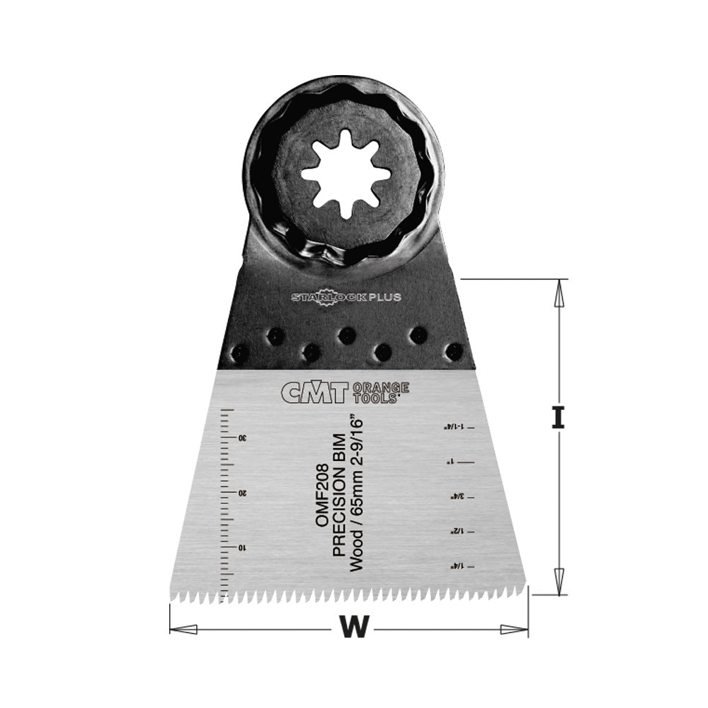 CMT OMF208-X5 2-9/16” PRECISION CUT BLADE WITH JAPANESE TOOTHING - BIM - SLP  (5-PCS.)