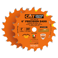 CMT 230.520.06 PRECISION DADO 6’’x1/4” to 29/32”x5/8’’  T=20 FLAT+ATB (-12° NEG)