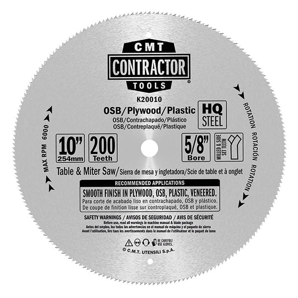 CMT K20010 ITK CONTRACTOR Finish for Plywood 10’’x0.095”/0.071”x5/8” <>  T=200
