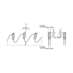 CMT 253.060.08 FINE FINISH COMPOUND SLIDING 8-1/2’’x0.094”/0.055”x5/8’’  T=60 ATB