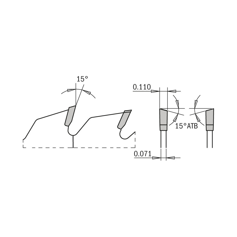 CMT 251.042.10 GENERAL PURPOSE 10’’x0.110”/0.071”x5/8’’  T=40 ATB