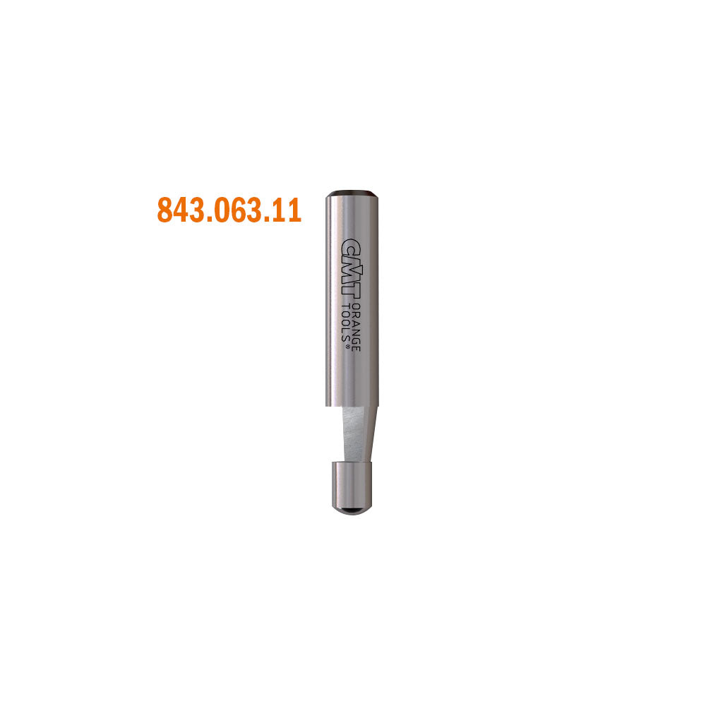 CMT 843.063.11 SOLID CARBIDE COMBINATION TRIMMER BIT D=1/4”x1/4”  A=7°   S=1/4”