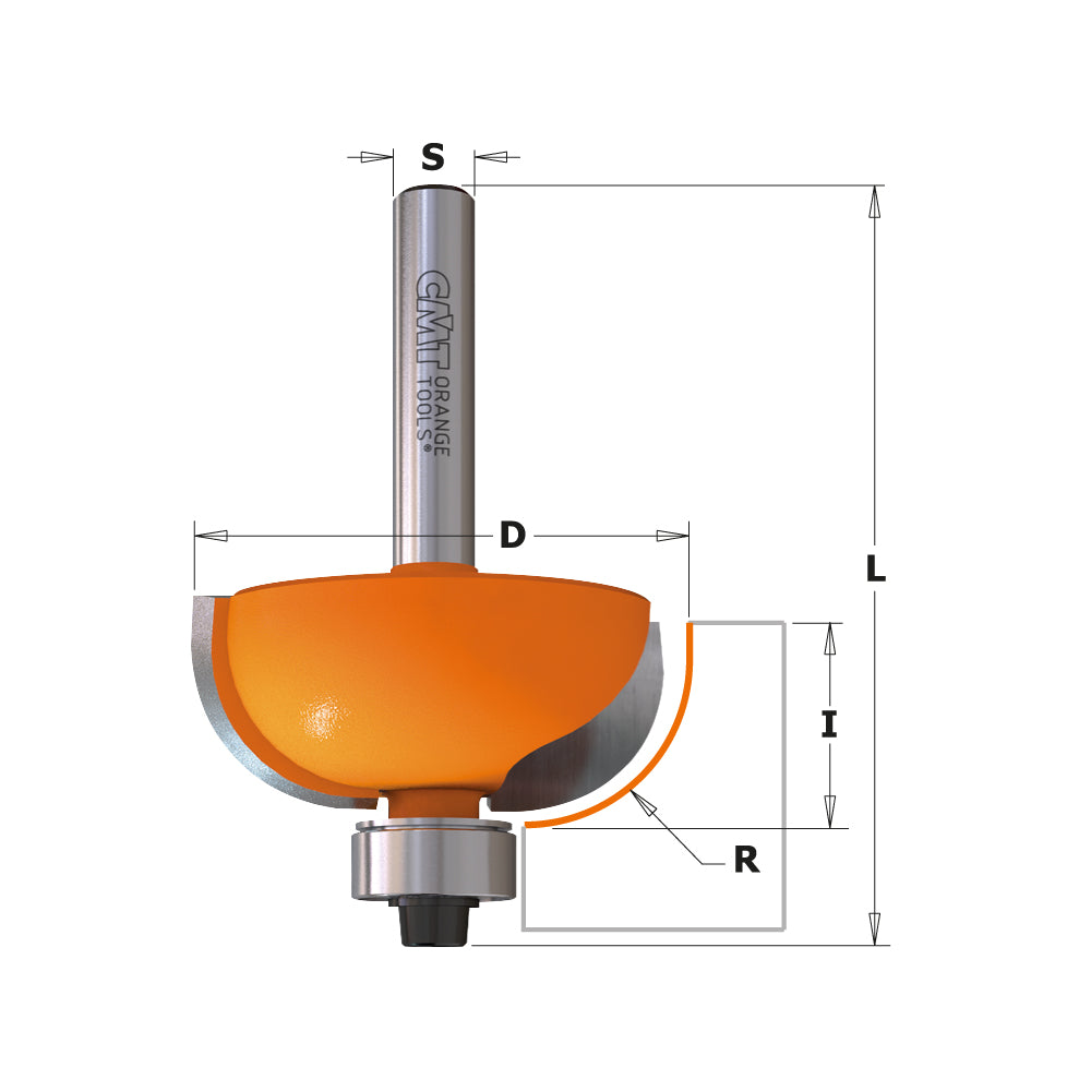 CMT 837.951.11 COVE BIT WITH BEARING D=2”x7/8”  R=3/4”   S=1/2”