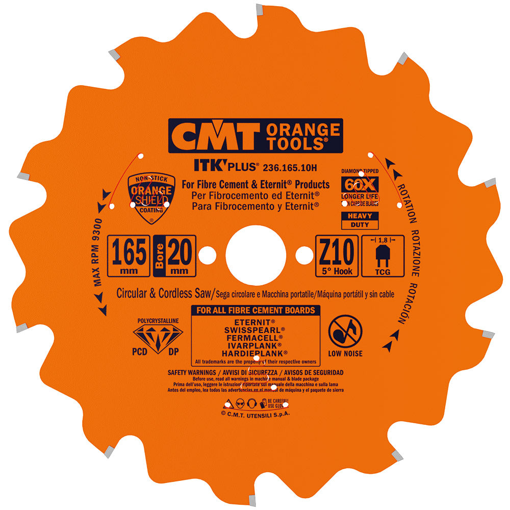 CMT 236.190.04M DIAMOND FOR FIBER CEMENT PRODUCTS D=190x2.4/1.8x30mm  T=4 TCG