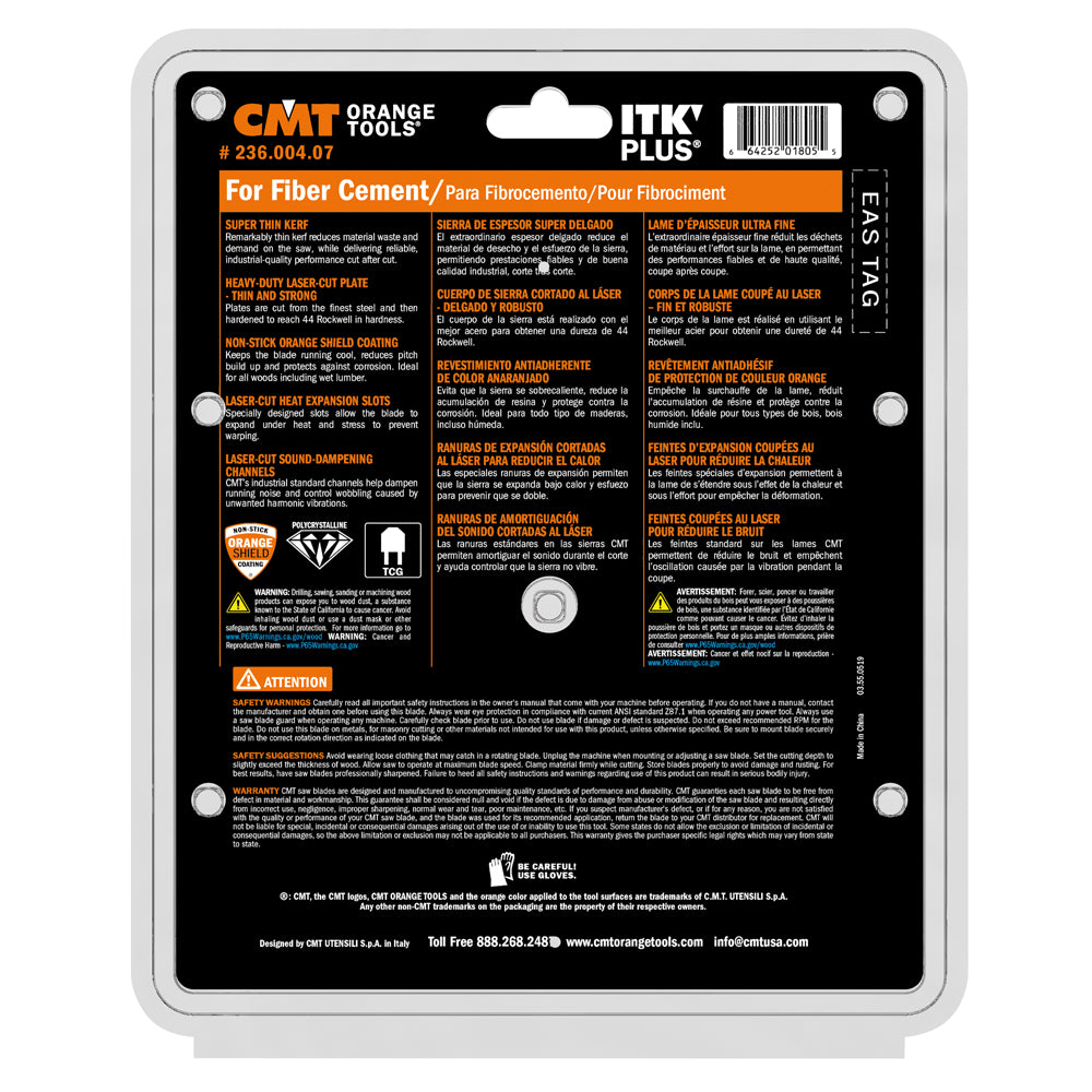 CMT 236.008.12 DIAMOND FOR FIBER CEMENT PRODUCTS 12’’x1’’  T=8 TCG