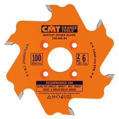 CMT 240.006.04 BISCUIT JOINER 4”x22mm  T=6
