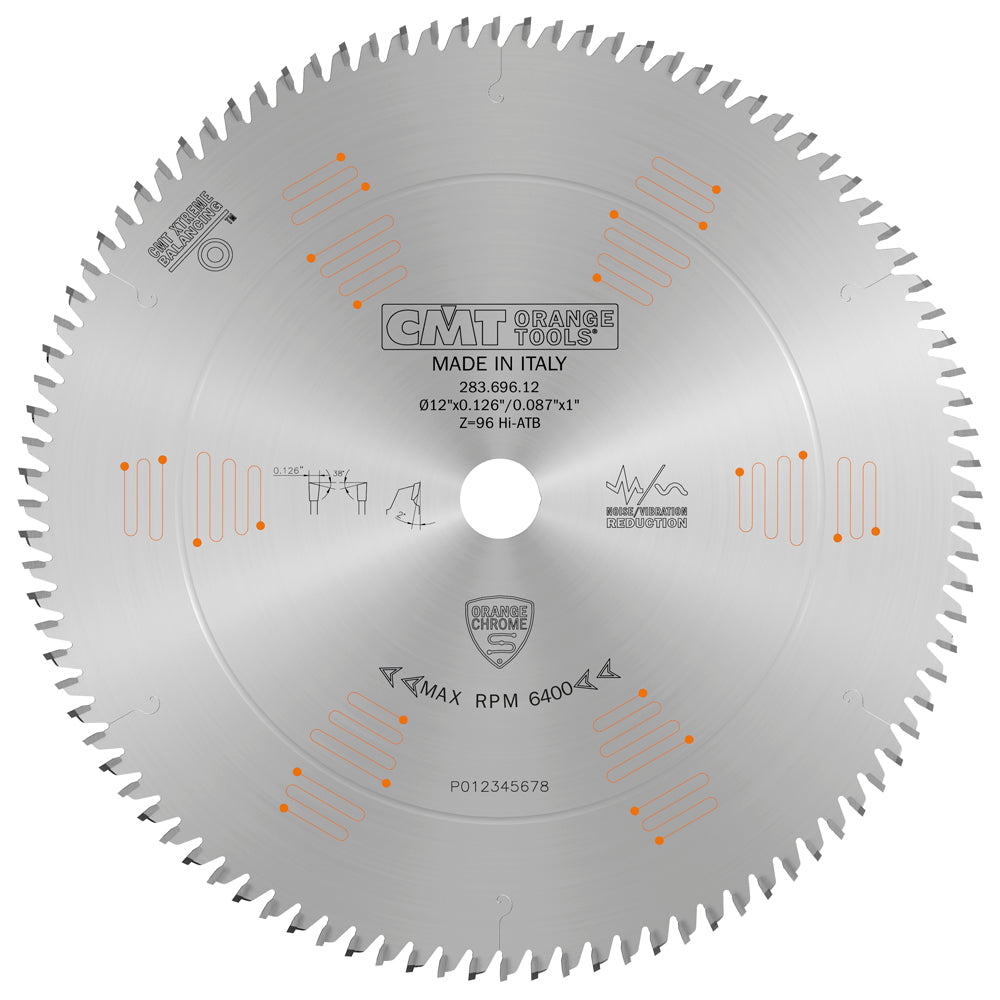 CMT 283.696.12 ULTRA FINISH - PLYWOOD & MELAMINE 12”x1”  T=96 Hi-ATB