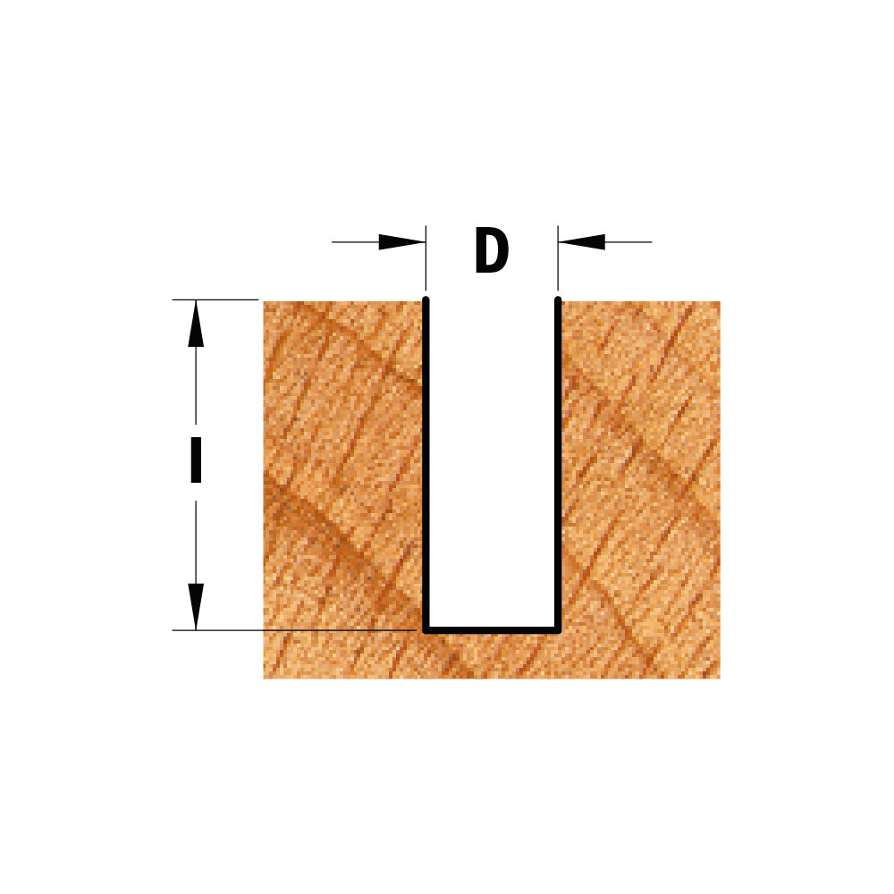 CMT 81105 CMT CONTRACTOR® STRAIGHT BIT D=3/16”x1/2”  S=1/4”