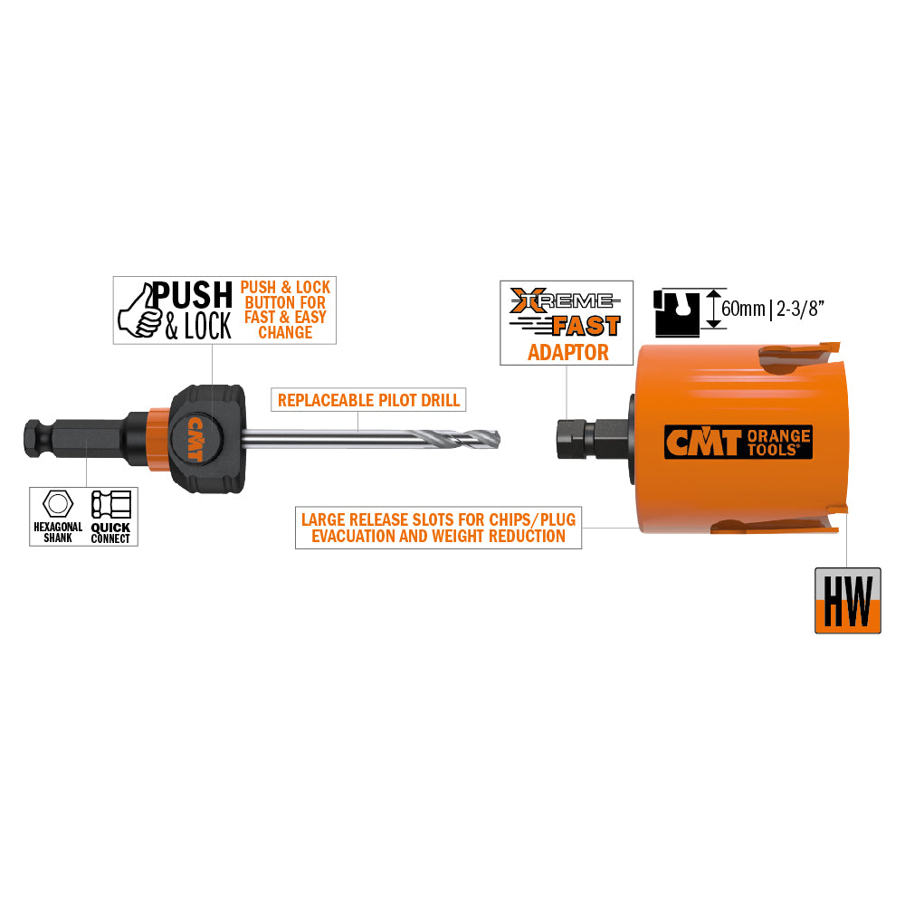 CMT 550-152X MULTI-PURPOSE TCT HOLE SAW D=6” (152mm)