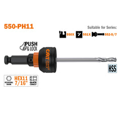 CMT 550-PH85 PUSH&LOCK ARBOR FOR XTREME FAST, SHANK HEX8.5mm (11/32”)