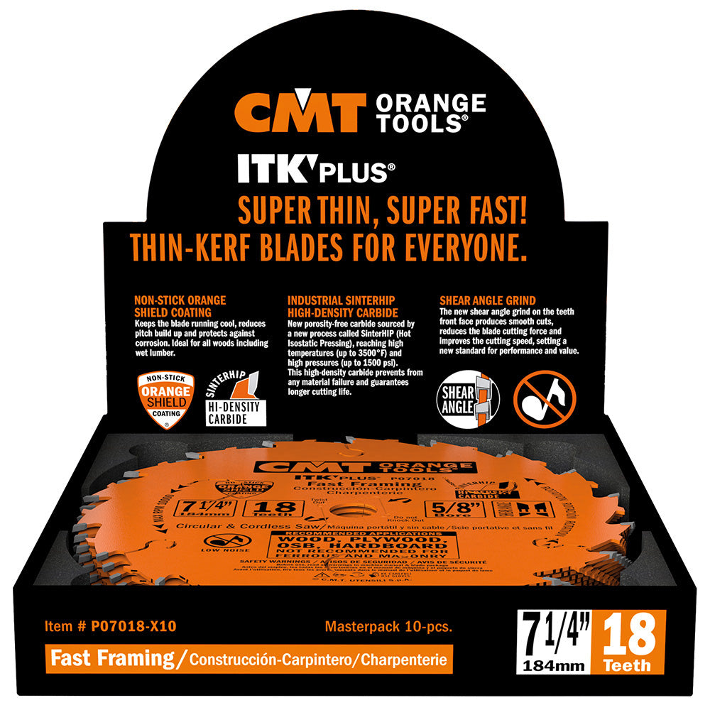 CMT P06018-X10 ITK-PLUS® FAST FRAMING 6-1/2”x5/8”<> (10-PC. BULK MASTERPACK)