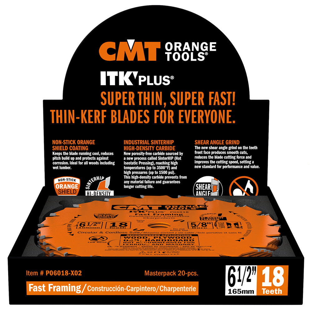 CMT P06018-X10 ITK-PLUS® FAST FRAMING 6-1/2”x5/8”<> (10-PC. BULK MASTERPACK)