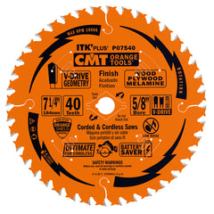 CMT P07540-X10 ITK-PLUS® ULTIMATE FINISH V-DRIVE 7-1/4”x5/8”<> (10-PC. BULK MASTERPACK)