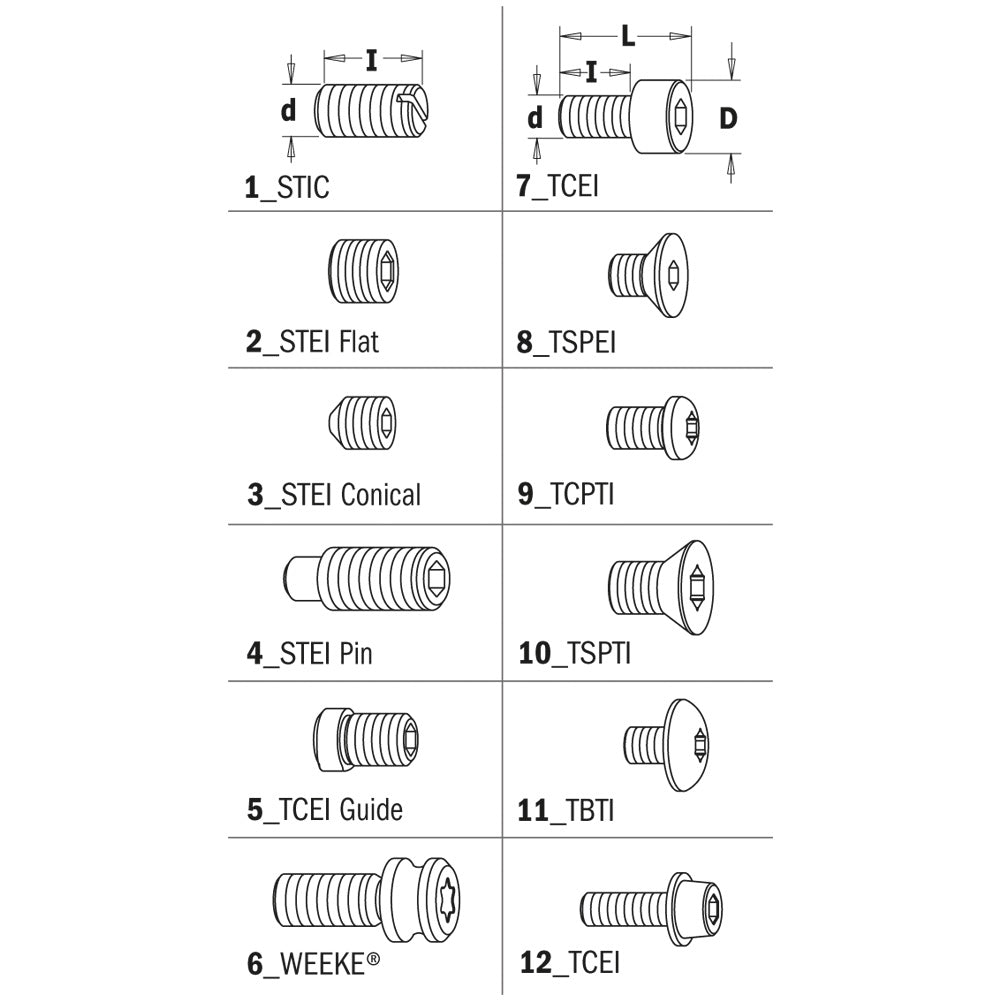 CMT 990.088.00 SCREW FOR BEARING TORX® T20 M5x11.5x17mm    D=8mm