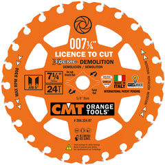 CMT 286.324.07 DEMOLITION BLADE 7-1/4”x0.090”/0.049”x5/8”<>  T=24 ATB