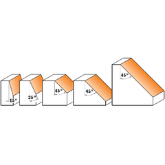 CMT 836.920.11 CHAMFER BIT WITH BEARING D=1-49/64”x23/32”  A=45°  S=1/2”