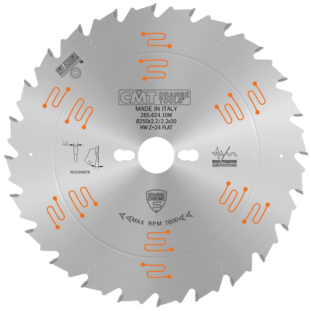 CMT 285.624.10 RIPPING 10”x0.126”/0.087”x5/8”  T=24 FLAT