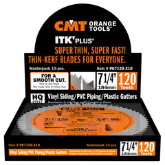 CMT P07120-X10 ITK-PLUS®  VINYL VINYL SIDING/PVC PIPING/PLASTIC GUTTERS 7-1/4”x5/8”